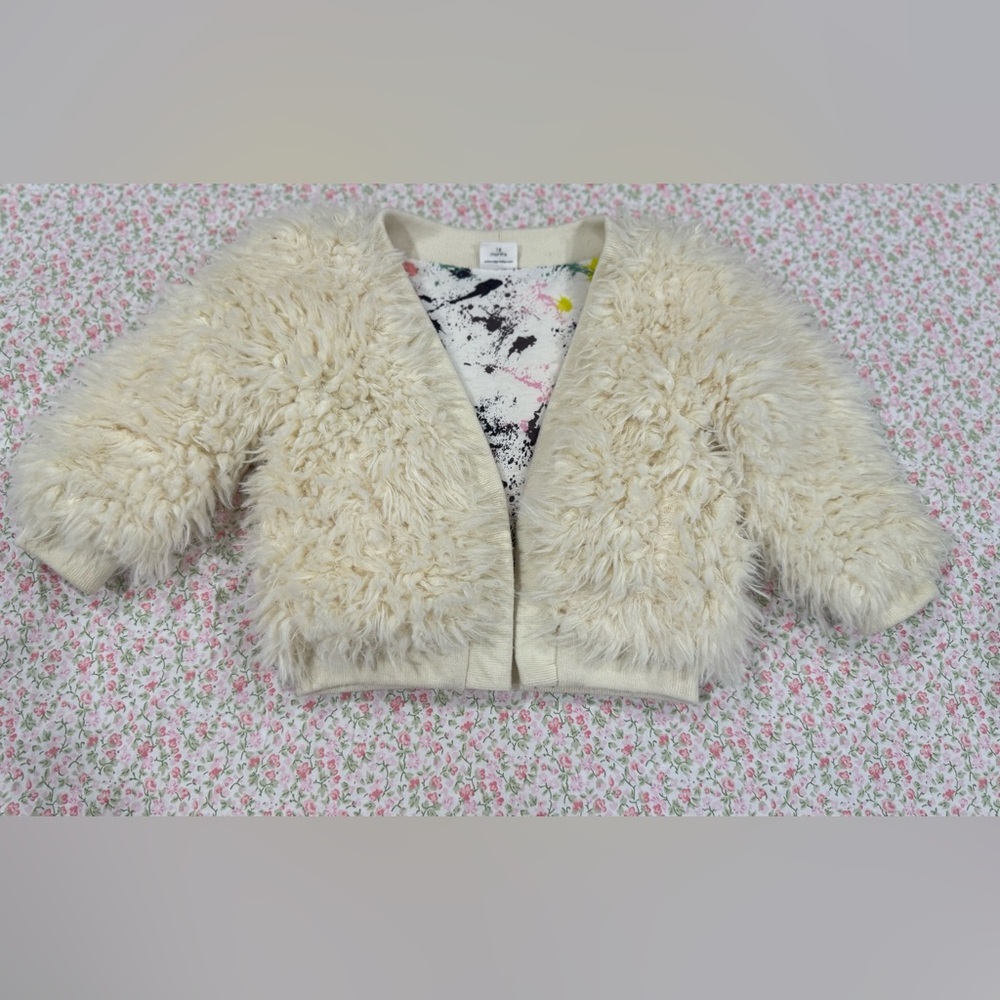 Egg Collective Cream Shaggy jacket